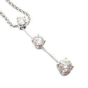 Roberto Coin 18k White Gold Three Diamond Diamond Pendant Necklace